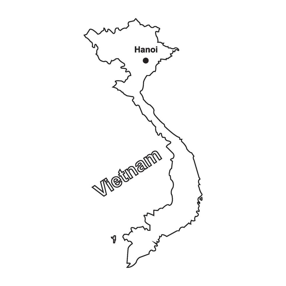 Vietnam map icon vector