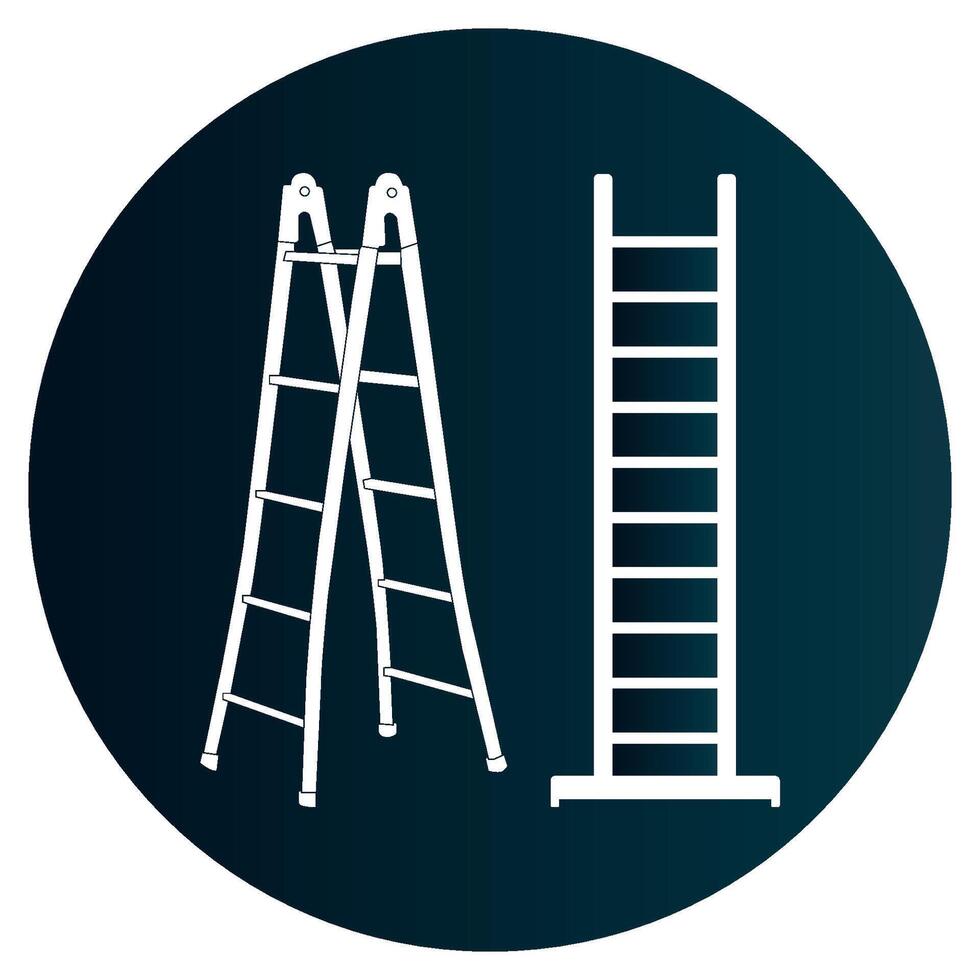 Folding ladder icon vector