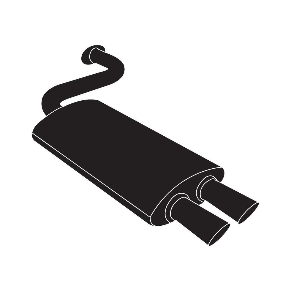 Car exhaust icon vector