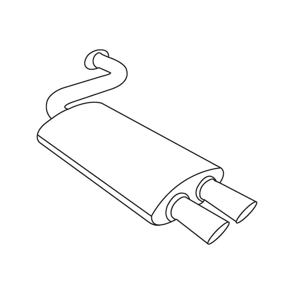 Car exhaust icon vector