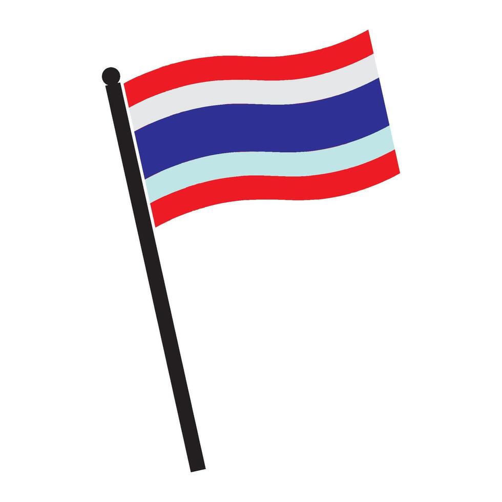 Thai flag icon vector
