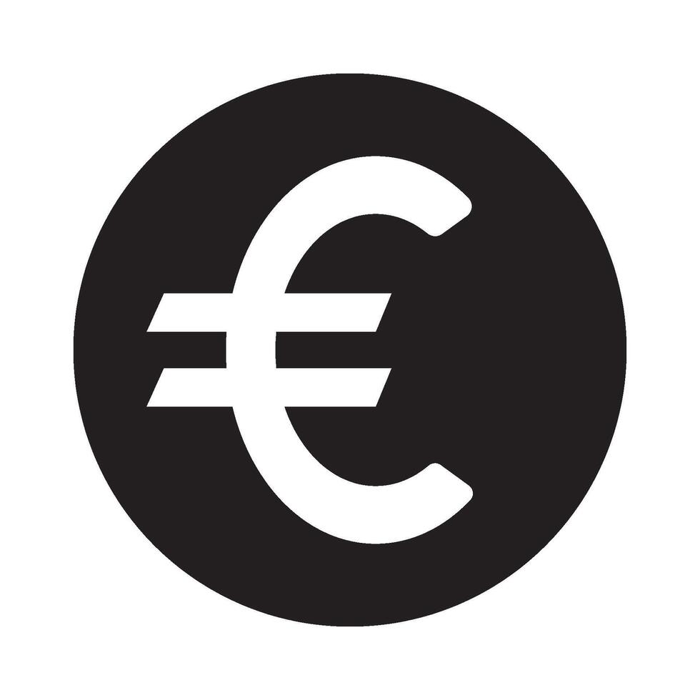 Euro currency icon vector