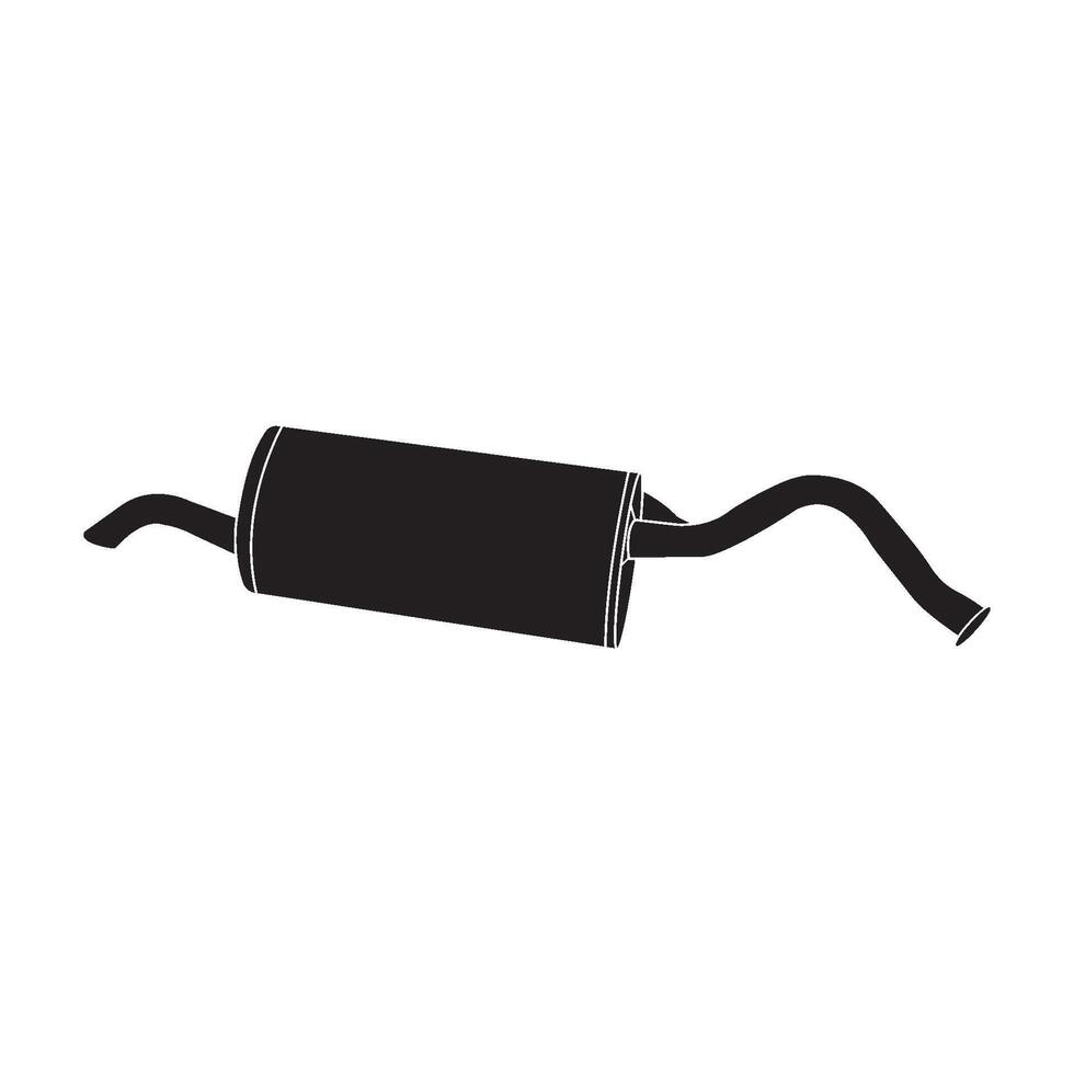 Car exhaust icon vector