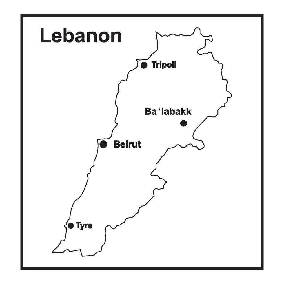 Lebanon map icon vector