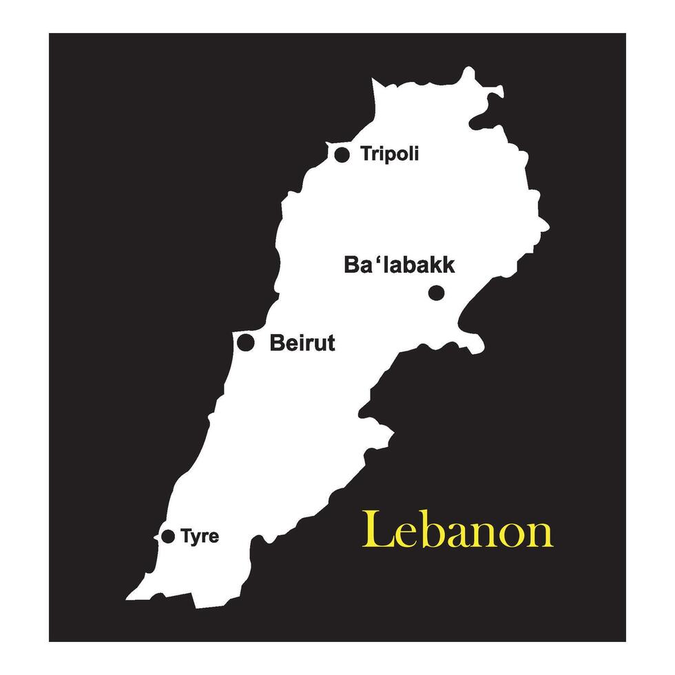 Lebanon map icon vector