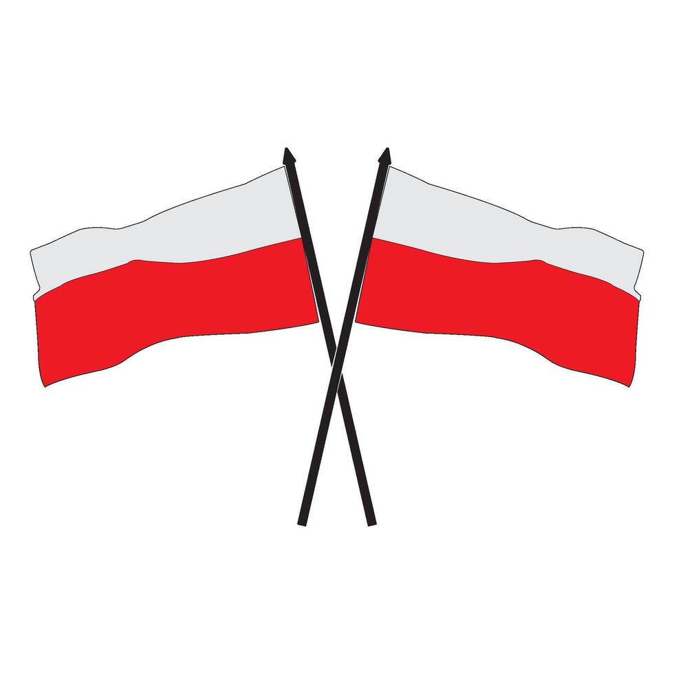 Poland flag icon vector