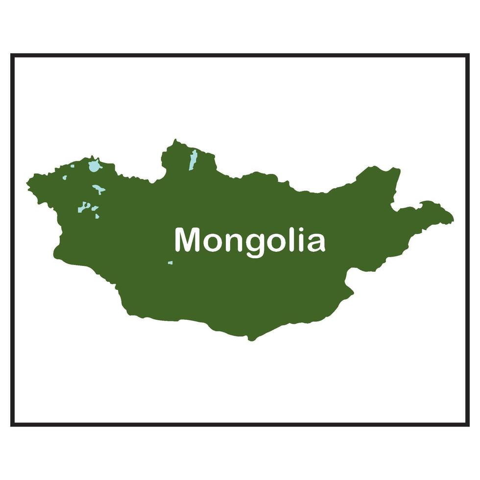 Mongolia map icon vector