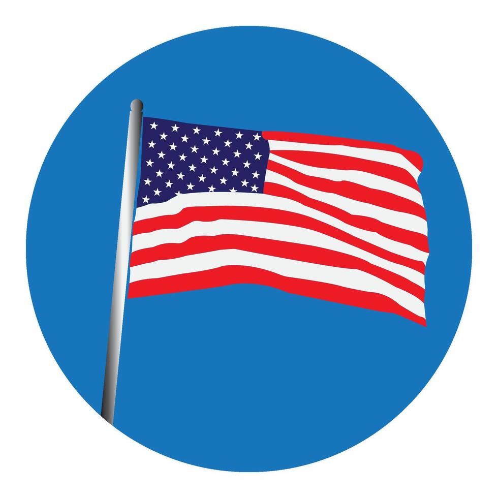 American flag icon vector