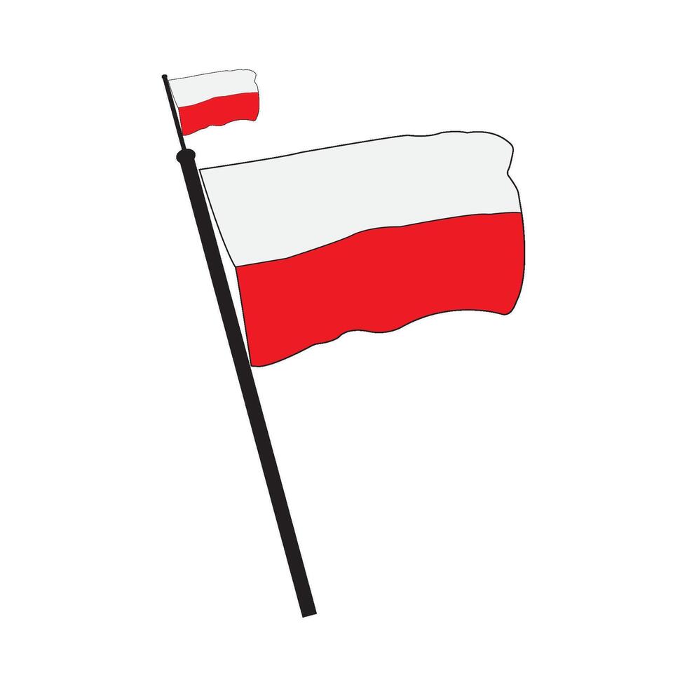 Poland flag icon vector