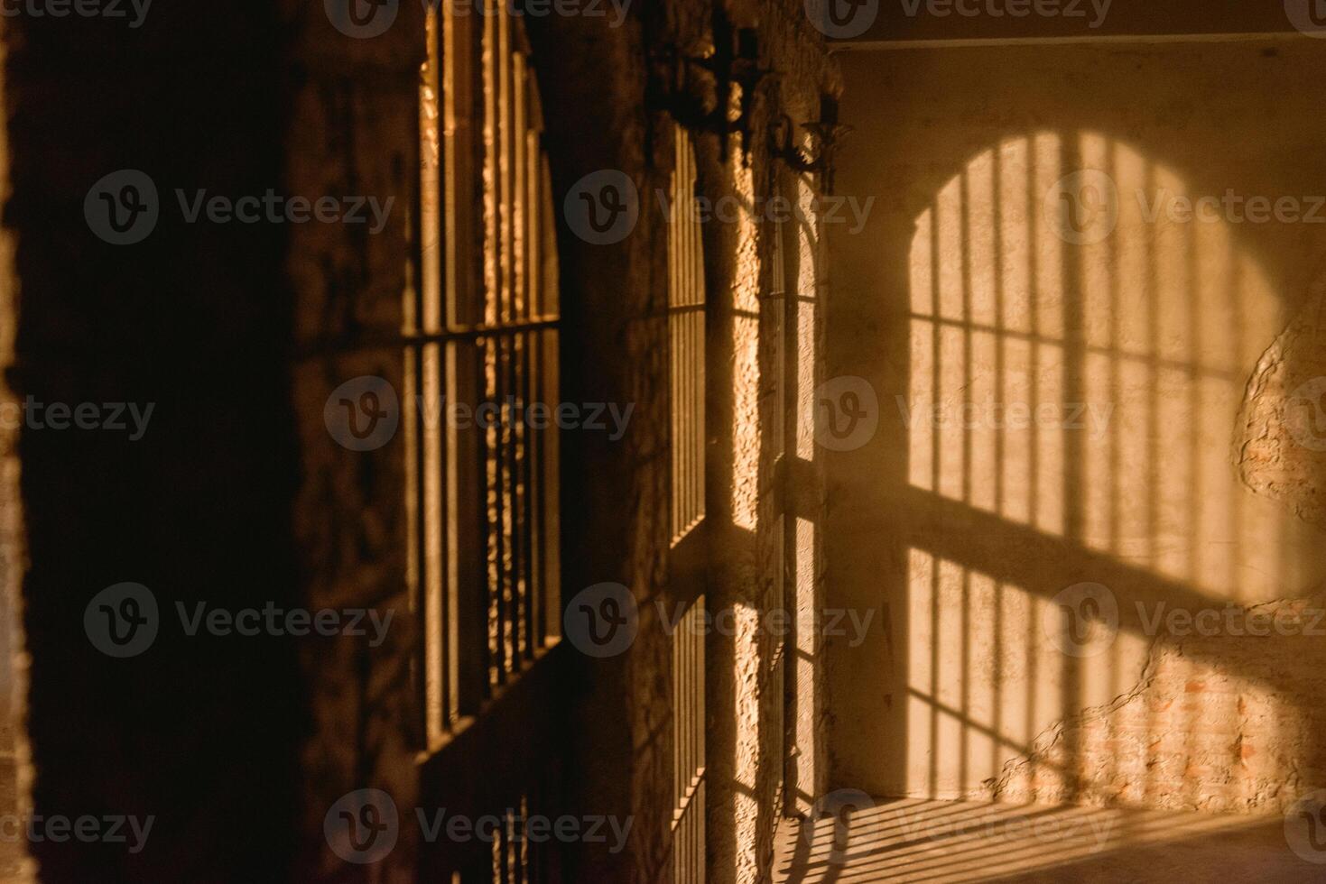 Vintage prison cell. Scenes for movies in Bangkok. photo