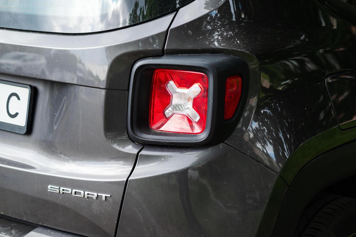 Jeep Renegade Rear Tail light close-up . Kyiv, Ukraine - May, 2024. photo