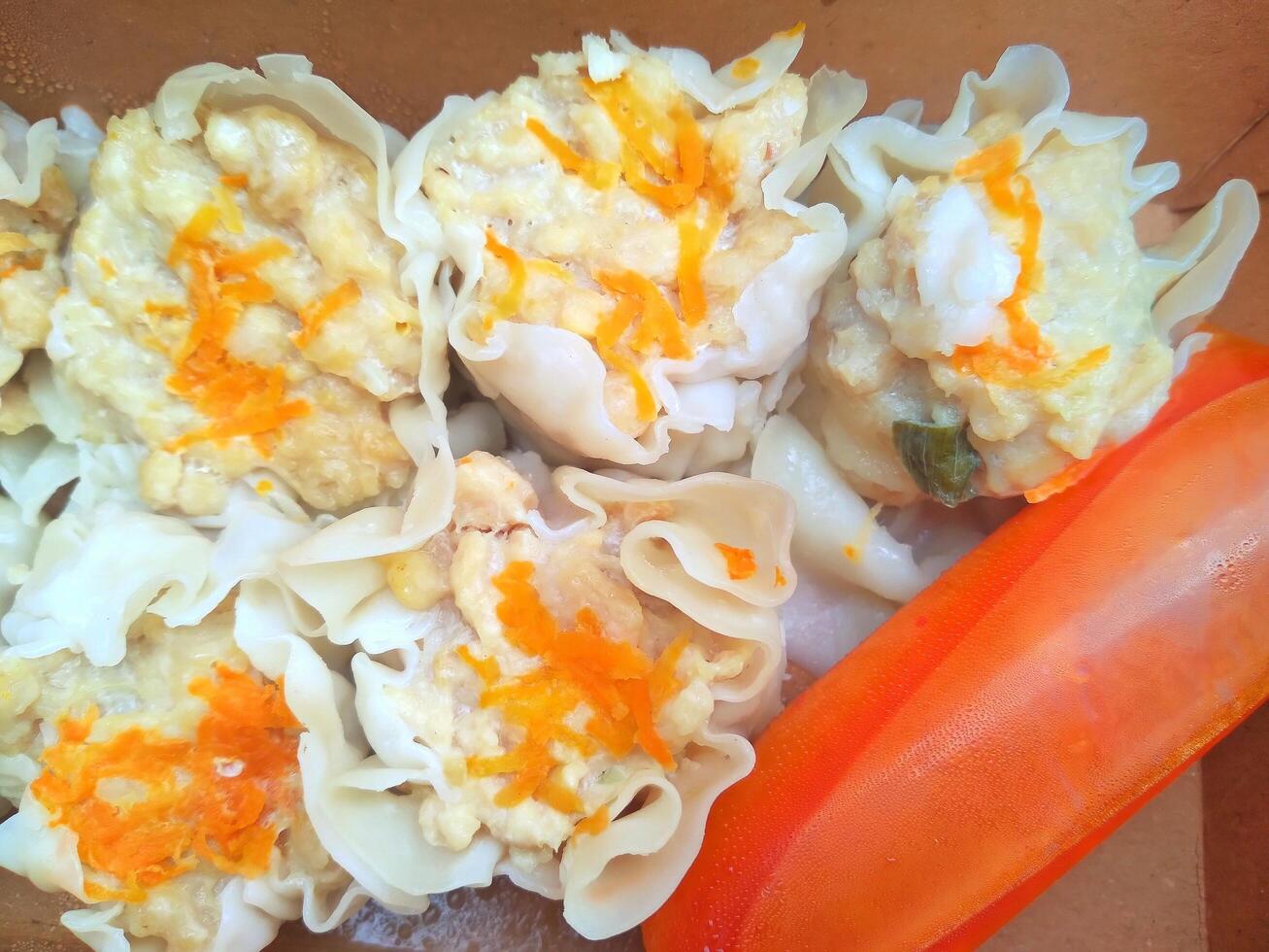 Dimsum is a large range of small dishes that Cantonese people traditionally enjoy in restaurants for breakfast and lunch. photo