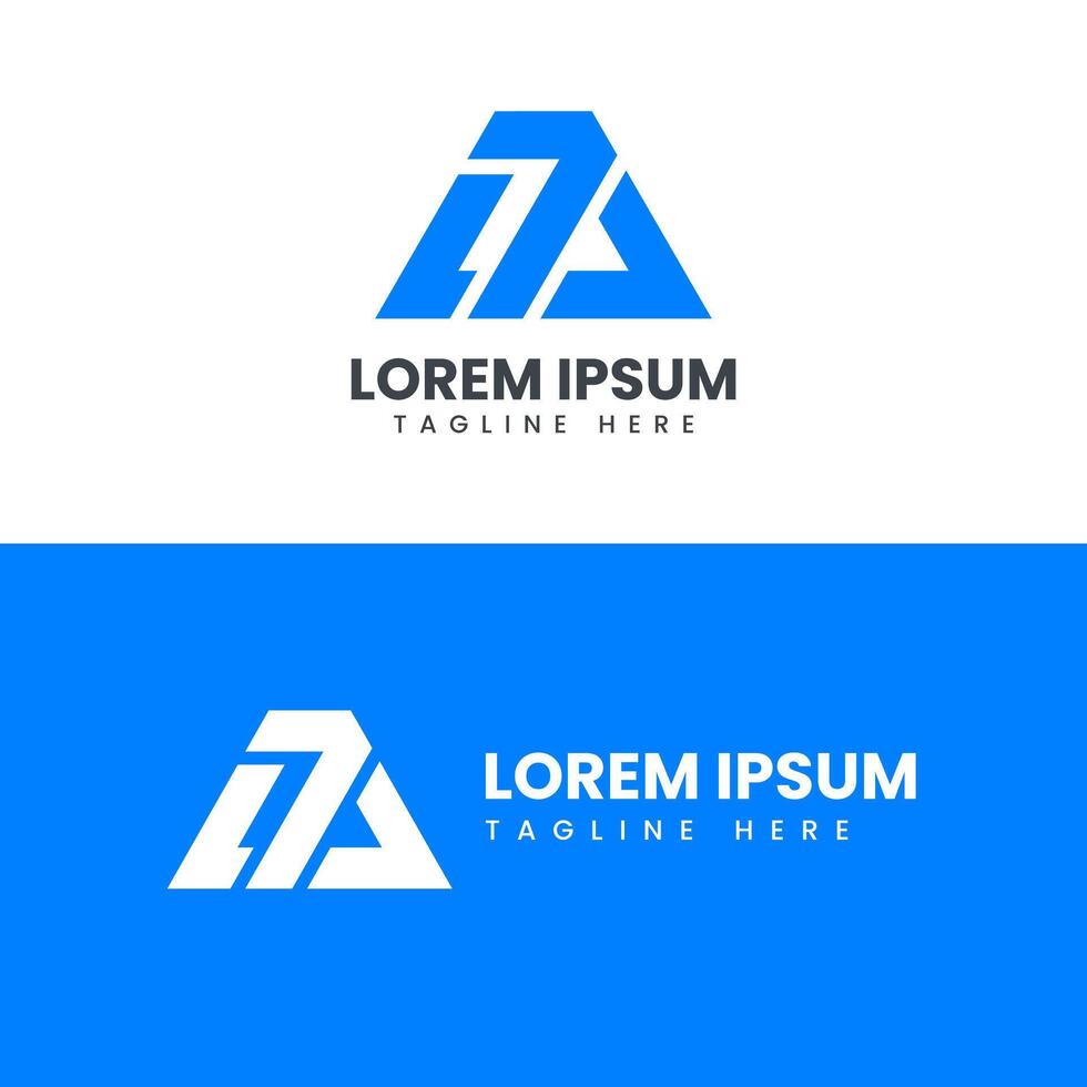 Modern blue N and V Letter logo design template vector