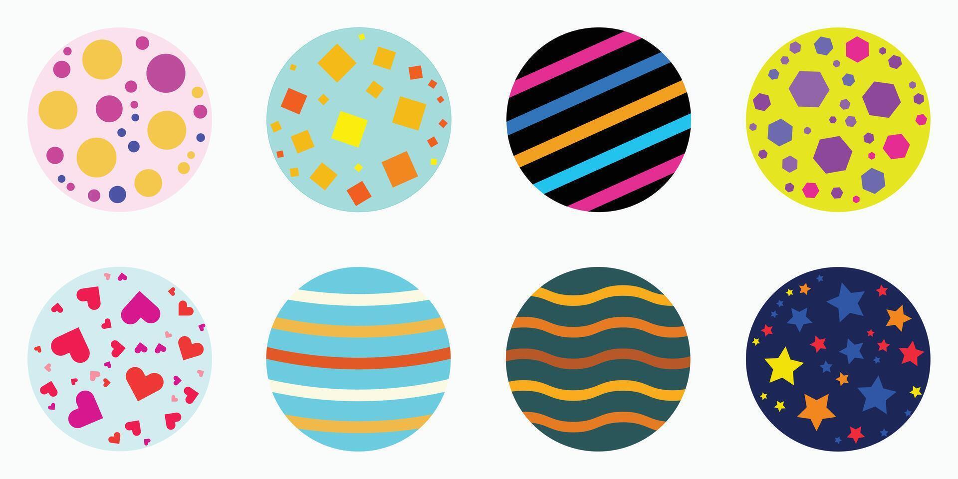 Geometric pattern in circle shape vector