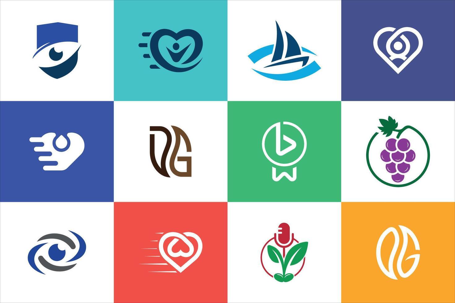 Best Logo design collection collection flat modern minimal creative brand and business usage vector