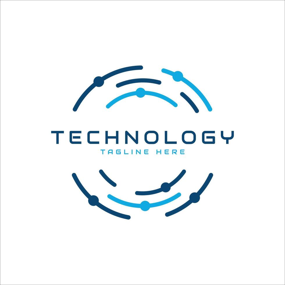 Technology Logo design creative modern minimal for tech business and industry vector