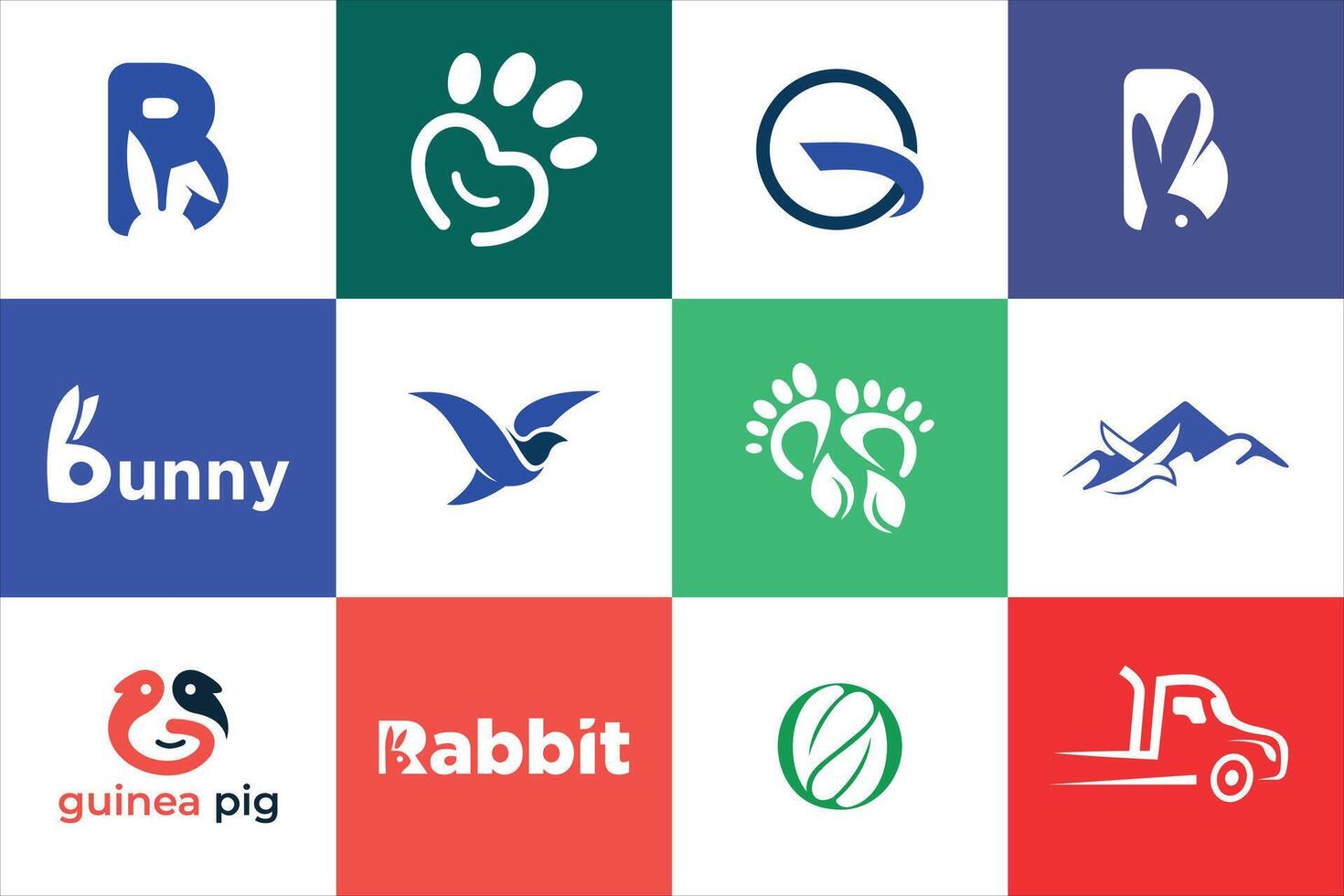 Creative Logo design collection set modern minimal concept for business brand website social use vector