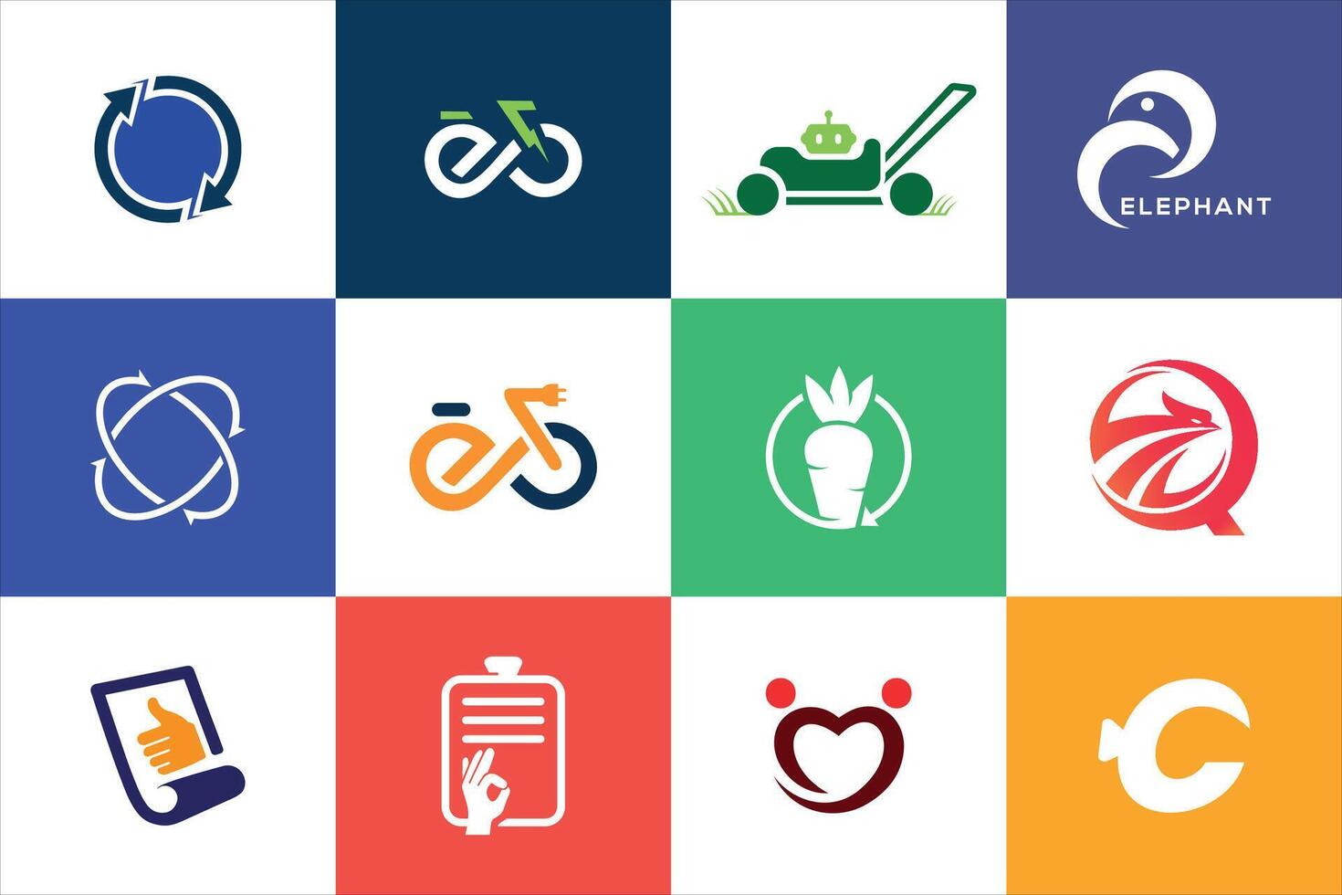 Creative modern minimal Logo design mix collection for business brand website social use vector