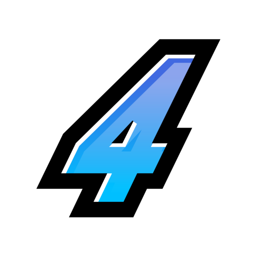 3D number illustration png