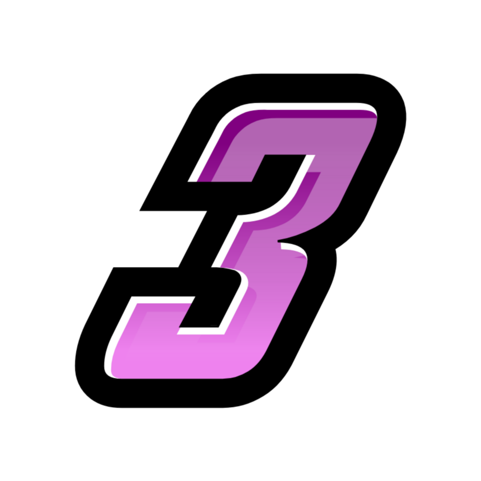 3D number illustration png