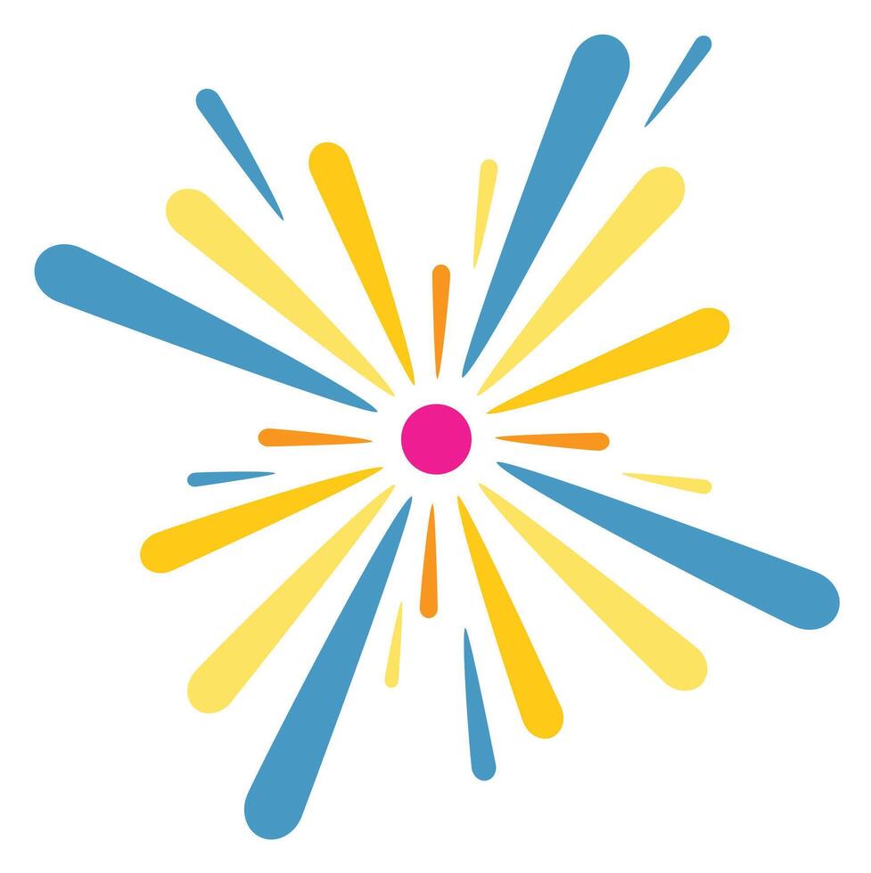 Abstract colorful fireworks vector