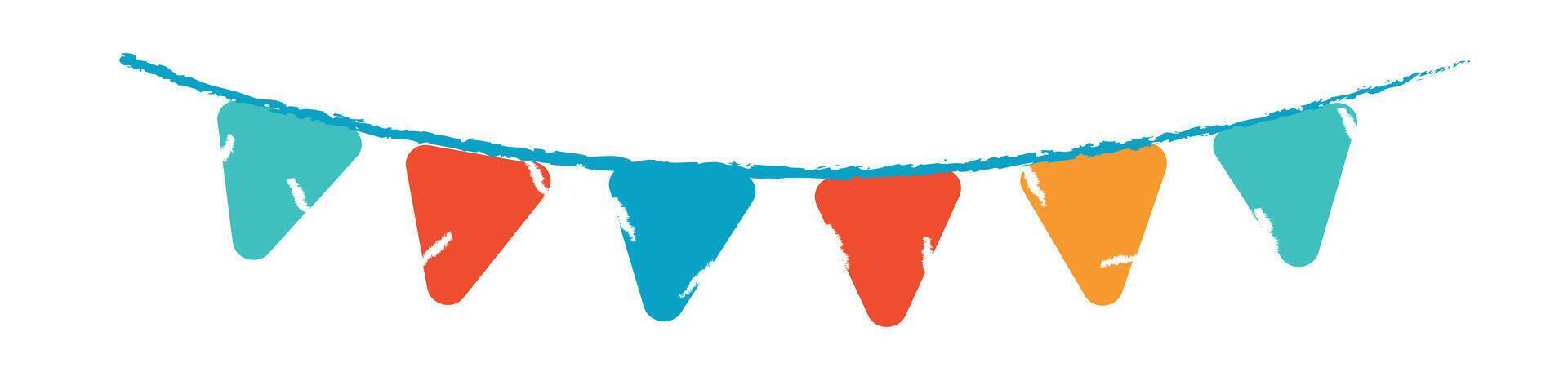 Abstract colorful party flag vector