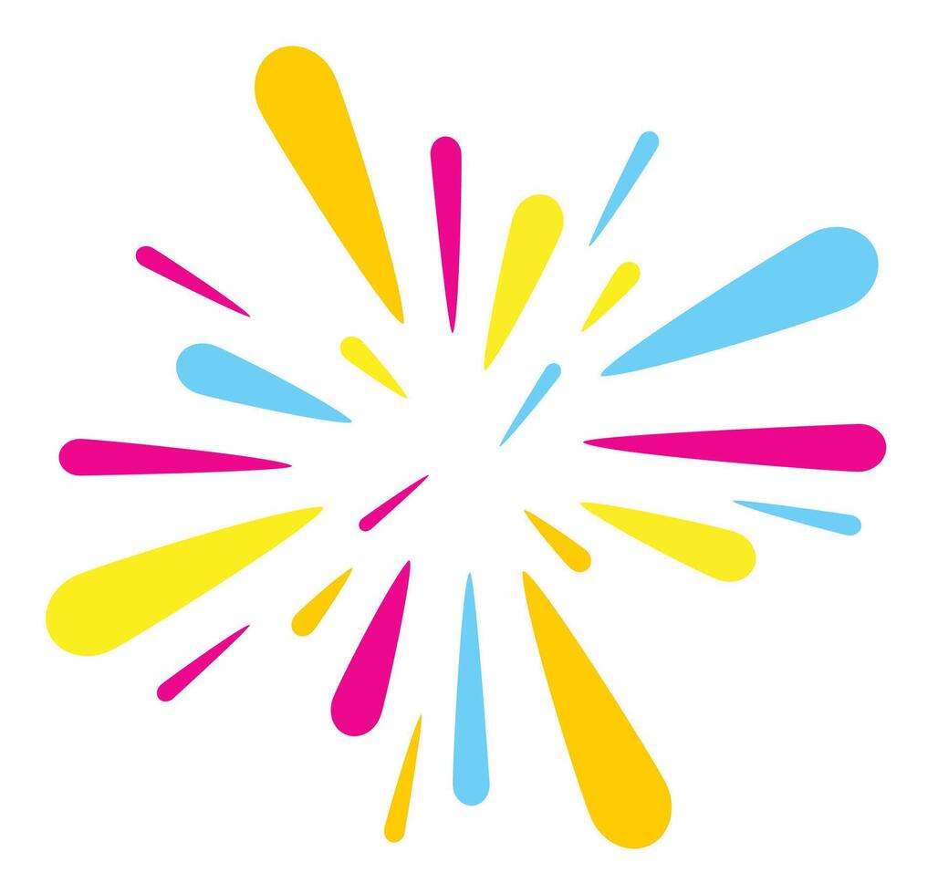 Abstract colorful fireworks vector
