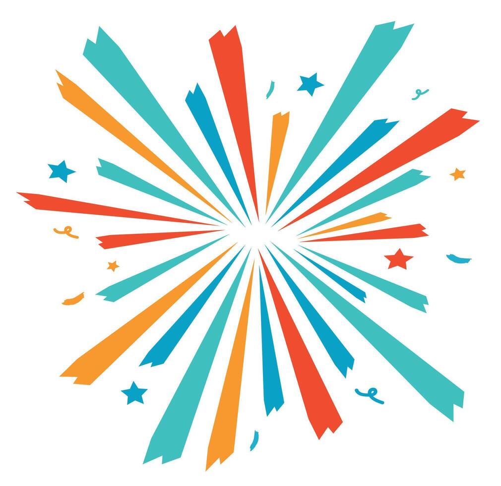 Abstract colorful fireworks vector