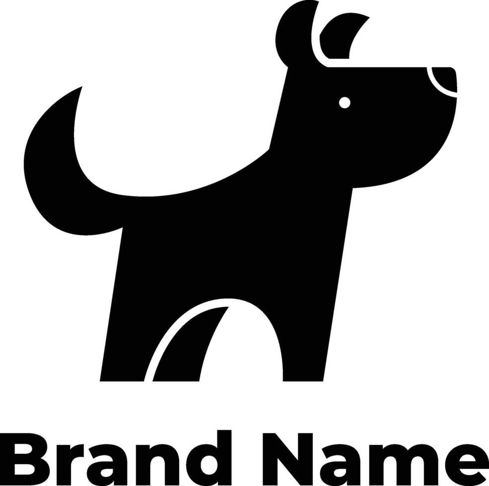 Simple Dog logo vector