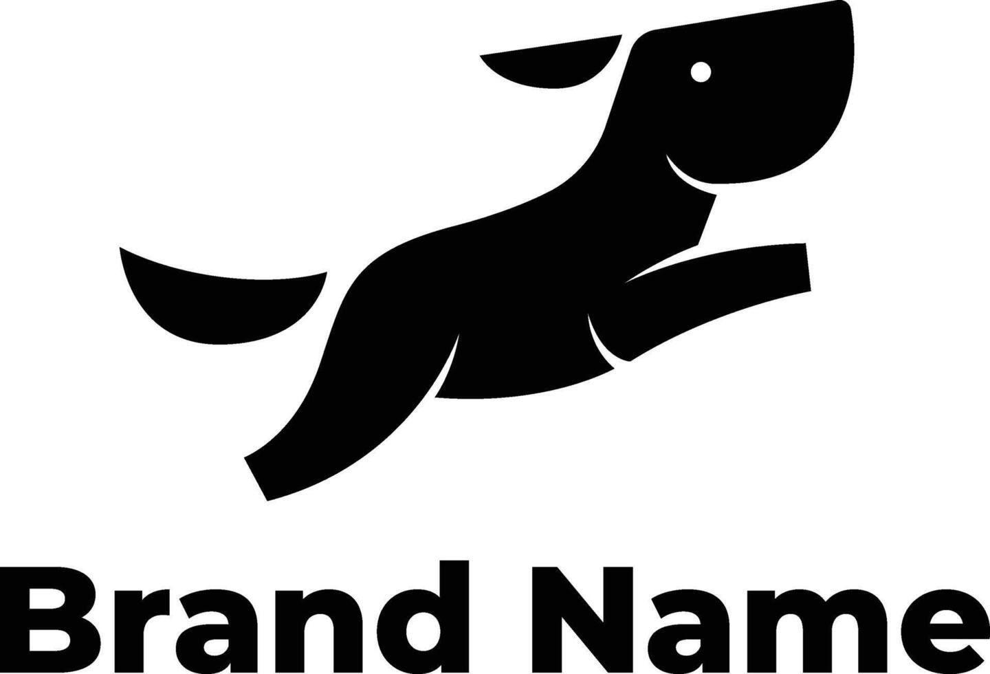 Simple Dog logo vector