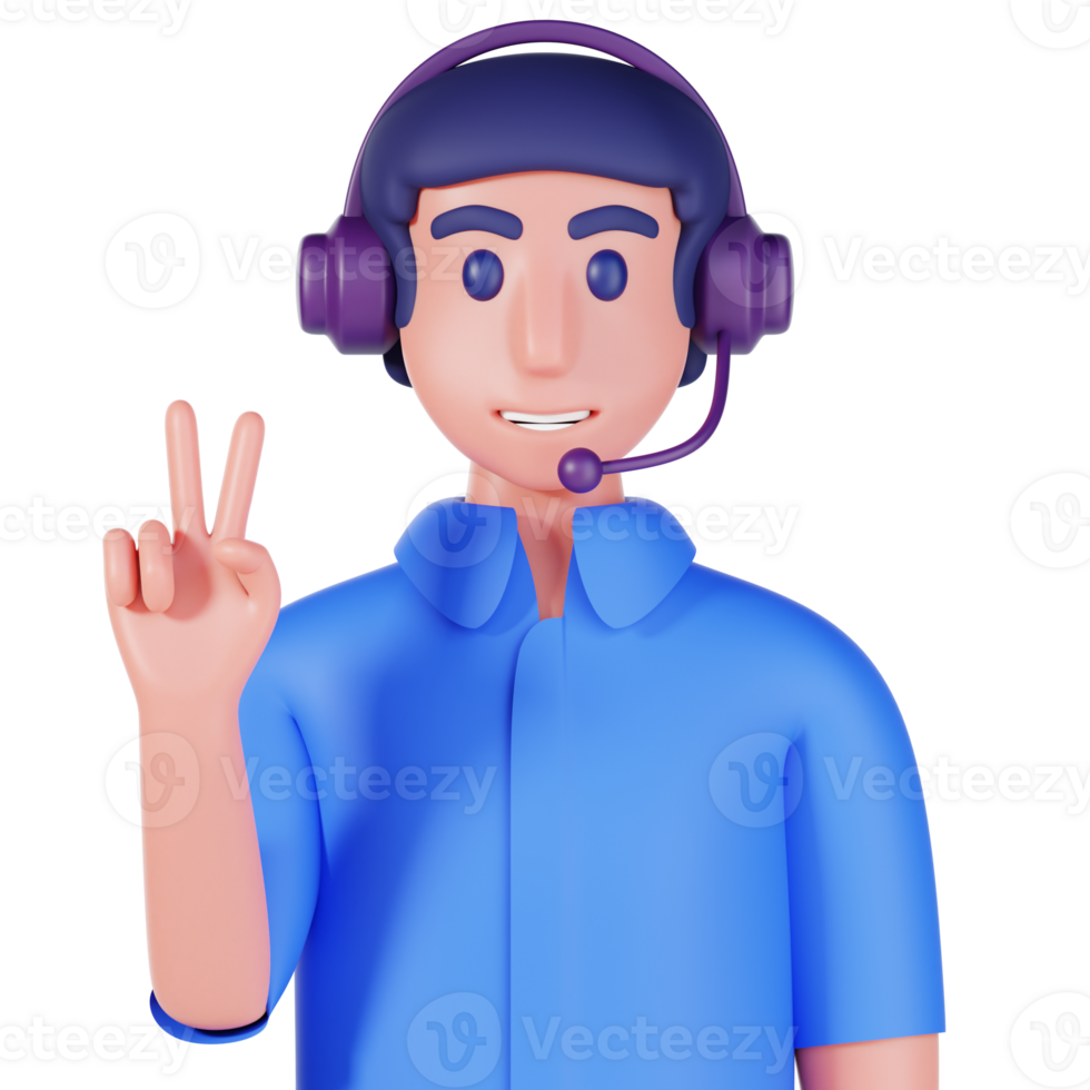 call center man avatar png