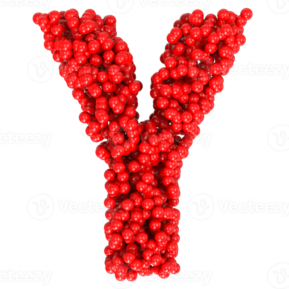 Letter Y from balls isolated png