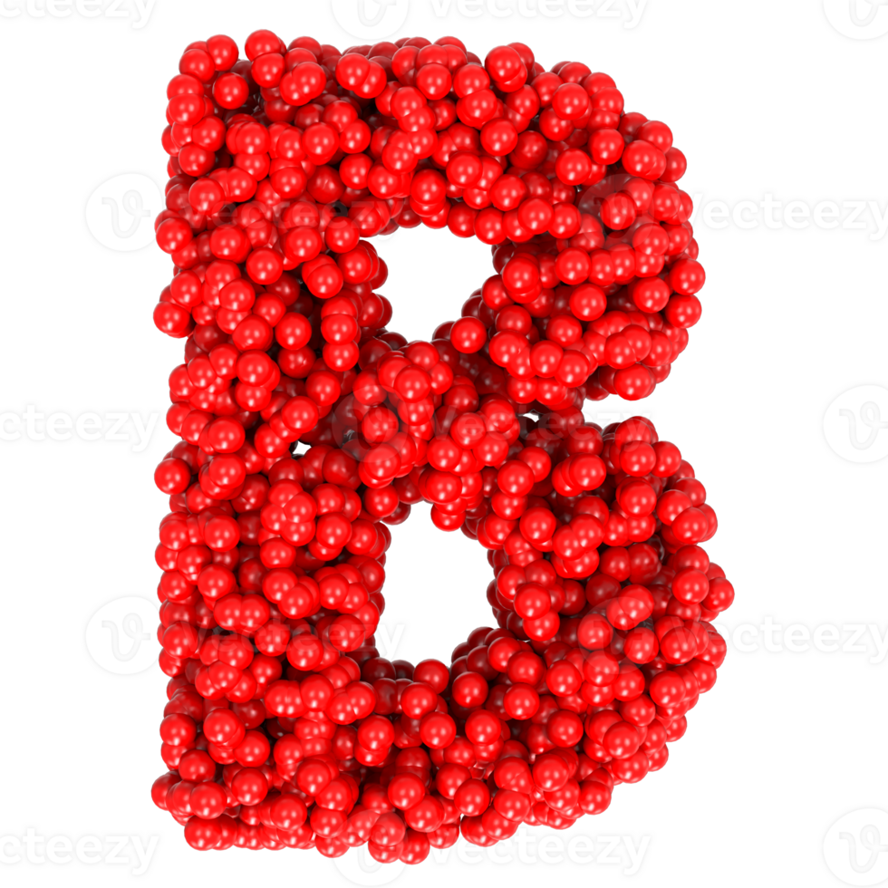 Letter B from balls isolated png