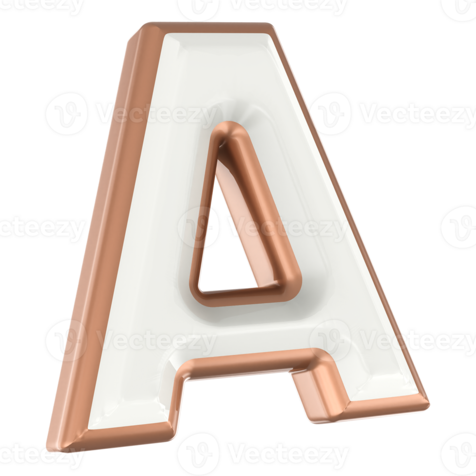 A Font 3D Render png