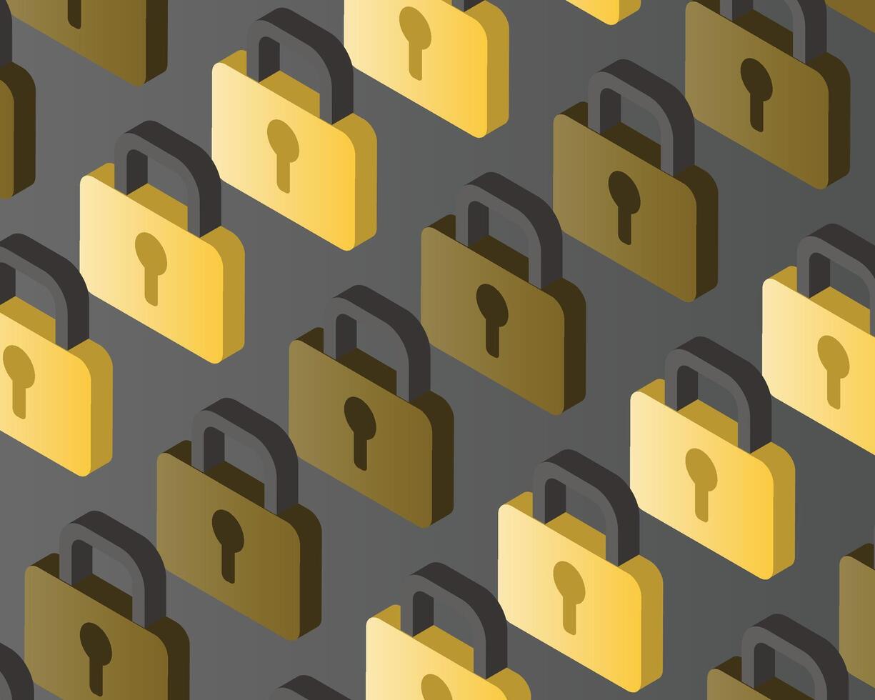 security lock with many padlock background vector
