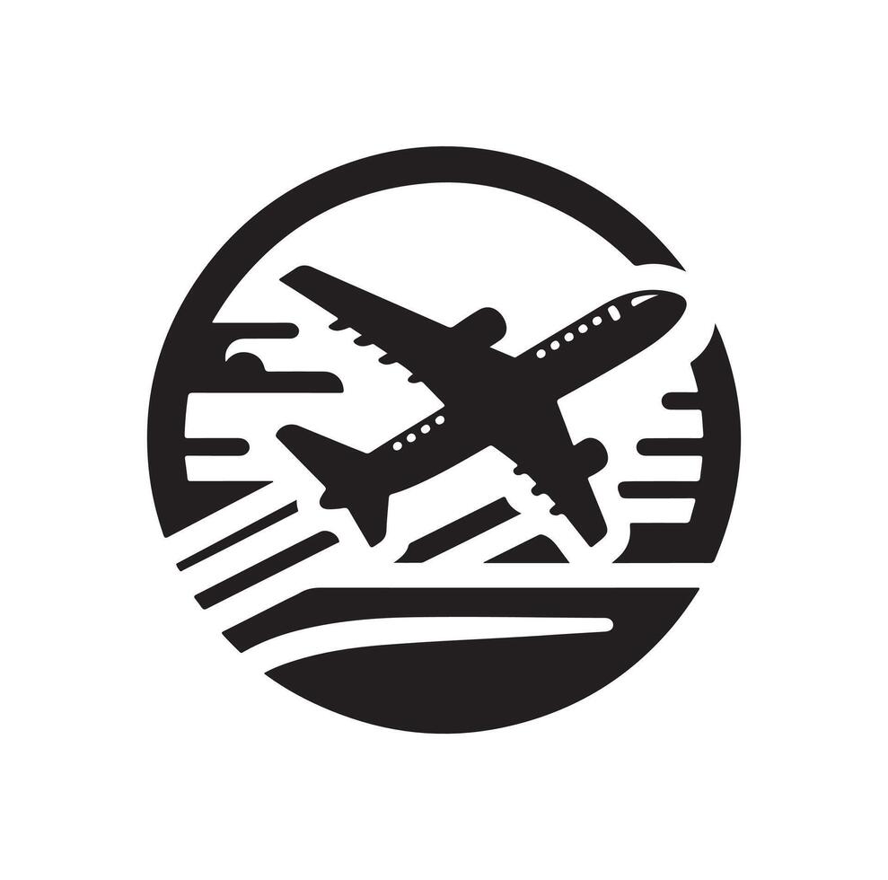 Plane icon illustration logo vector
