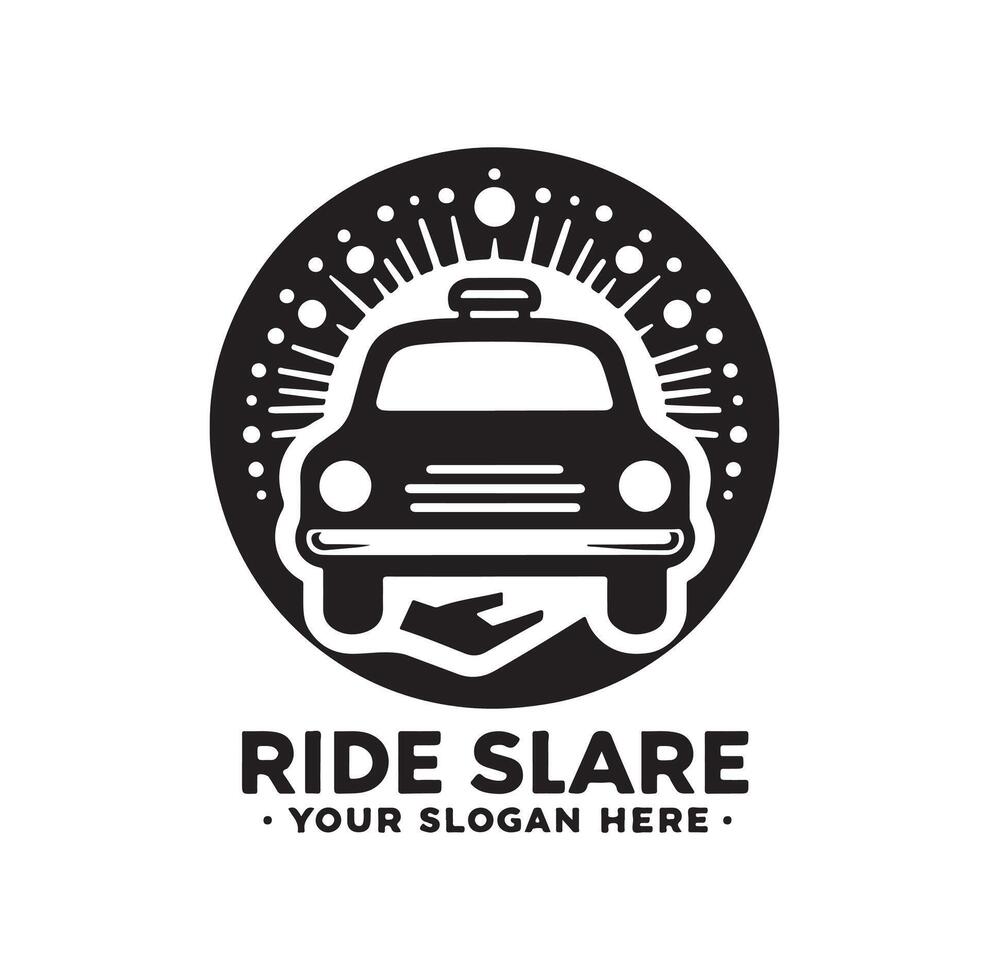 Ride Sharing Logo Design Illustration Symbol Template Flat Style vector