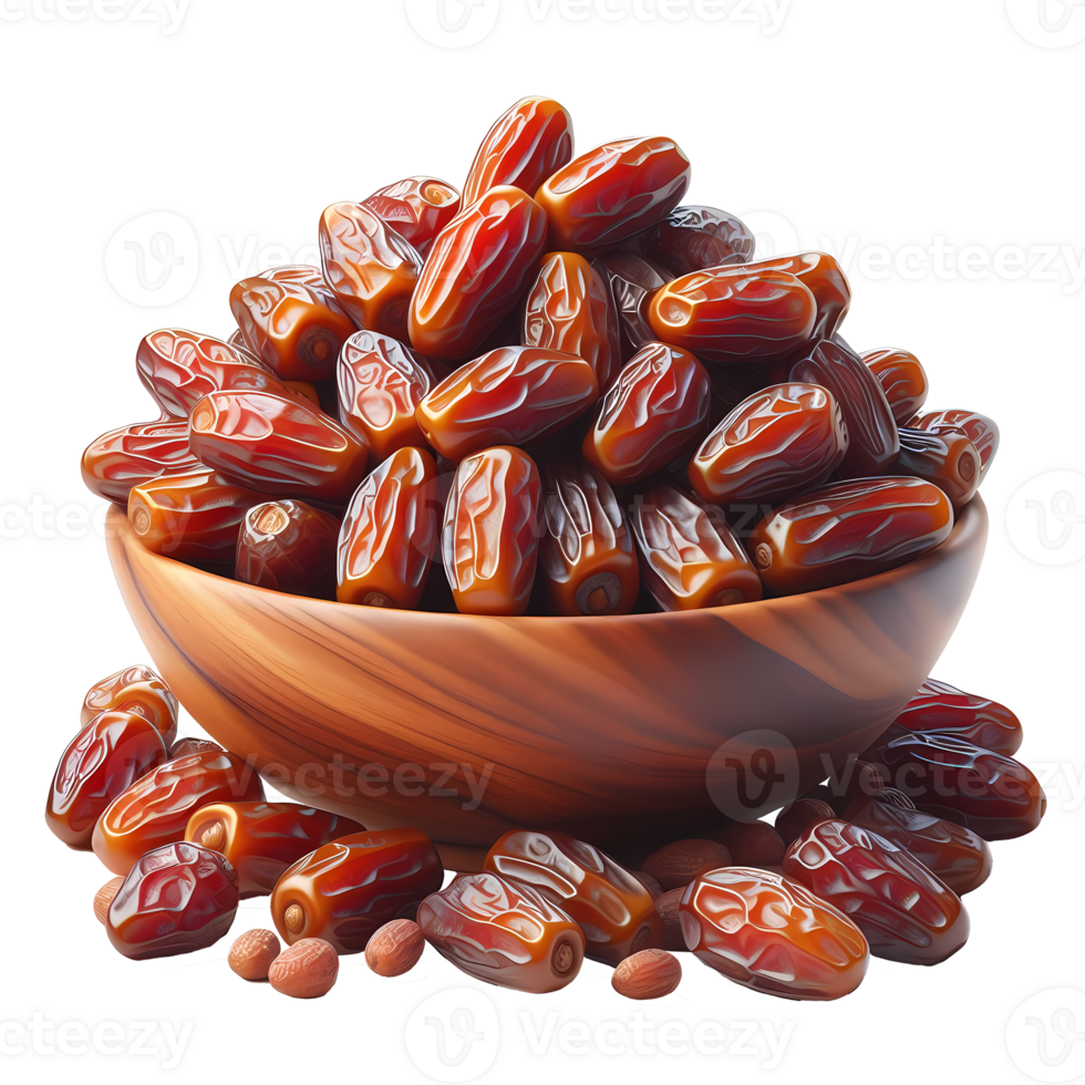 Dates on the wooden bowl png