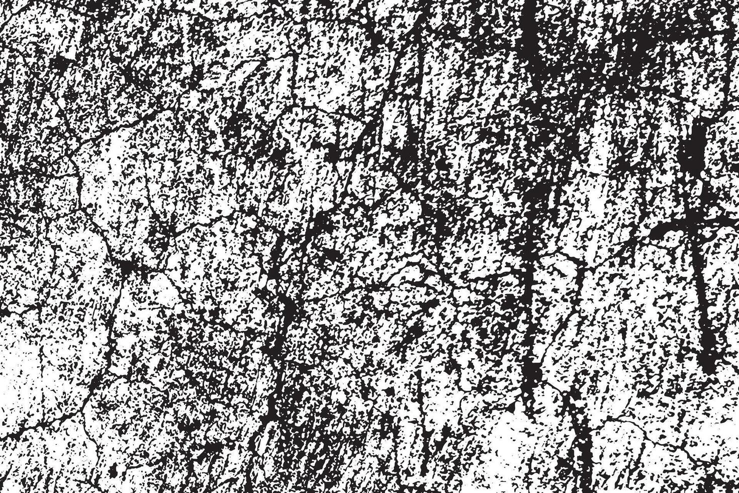 Grunge Texture of Cracked Rough Surface - Abstract Monochrome Cement Background Illustration Overlay Template vector