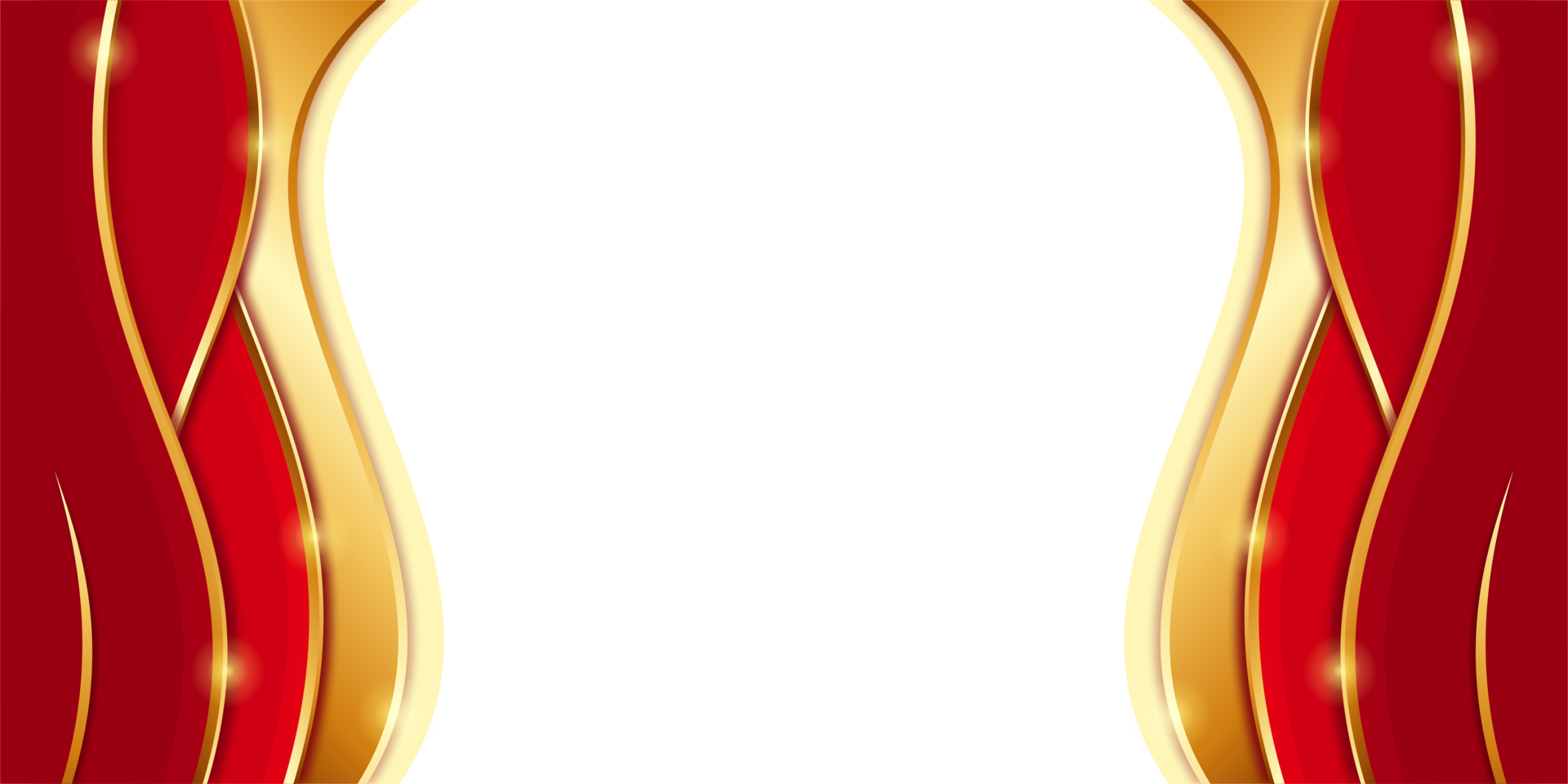 transparent red gold shining border frame background, elegant and luxurious png