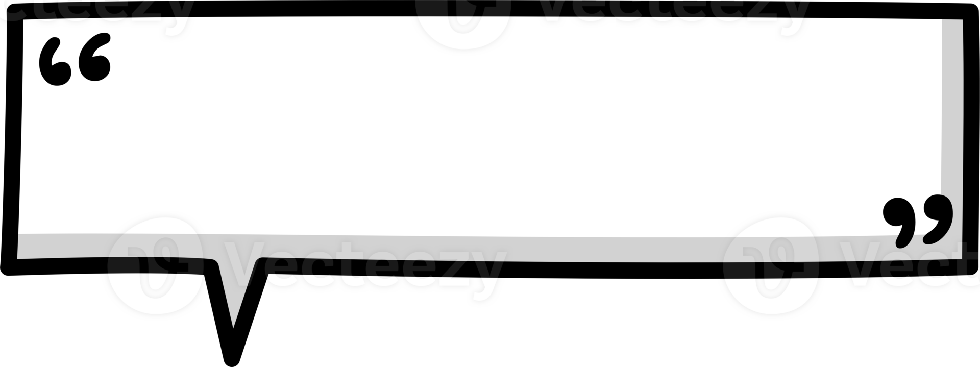 Black and white color speech bubble balloon with quotation marks, icon sticker memo keyword planner text box banner png