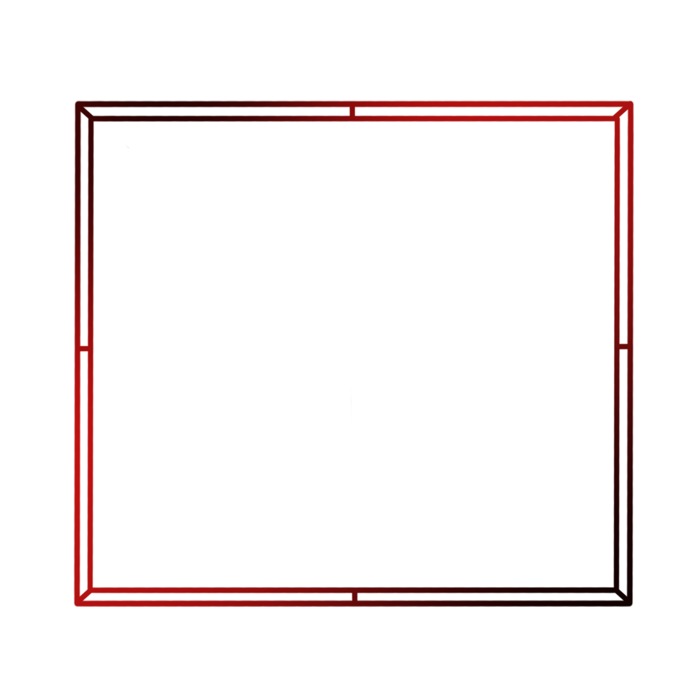 Red and Black Square Frame on a Transparent Background png