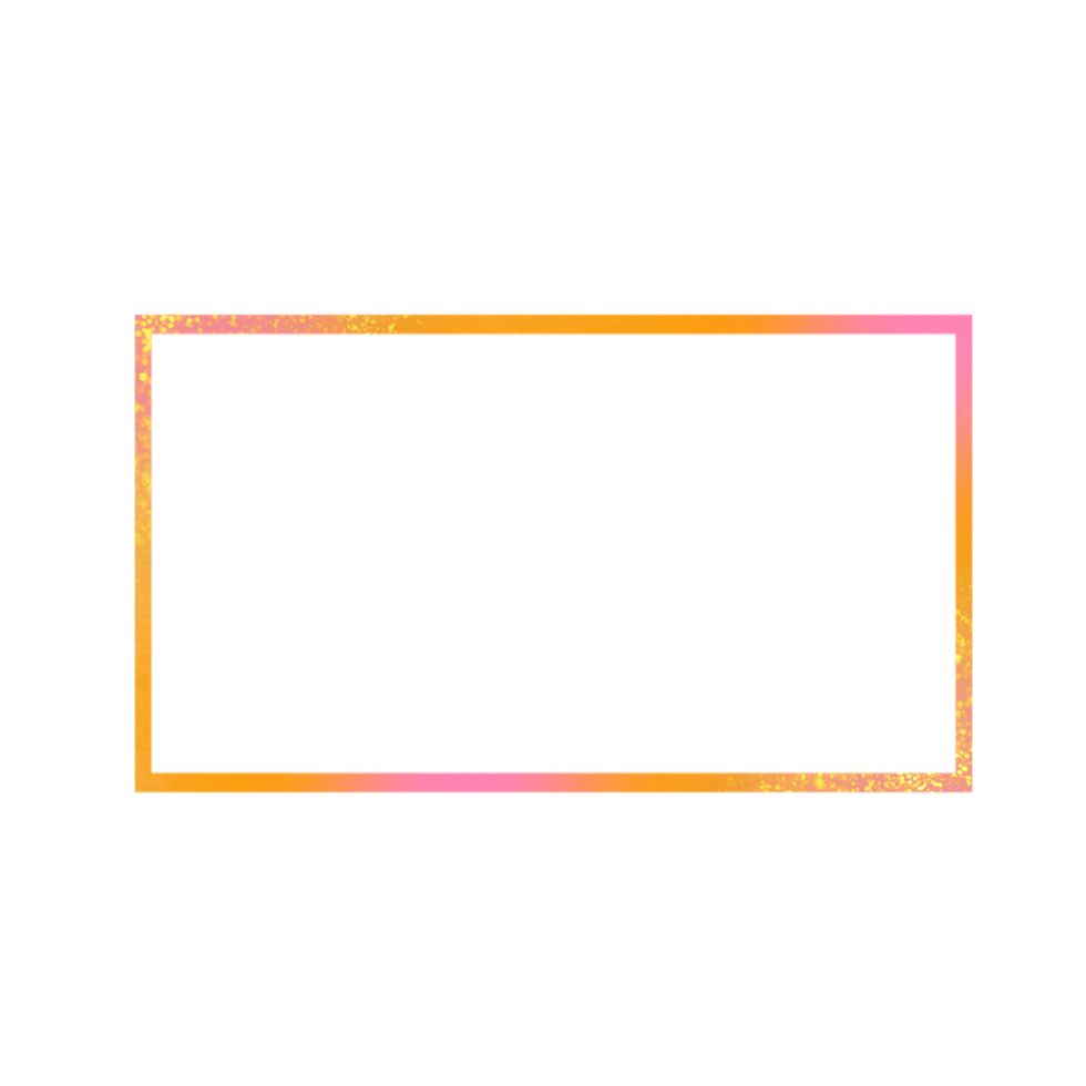 A Pink and Orange Rectangle Frame on a Transparent Background png
