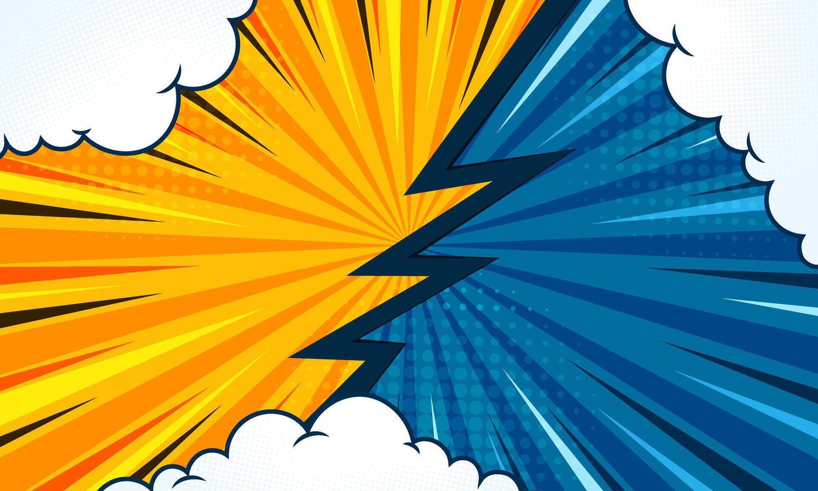 flat comic book halftone style design background vector