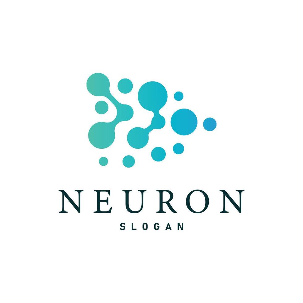 Neuron Logo, Neuron Nerve or Seaweed Abstract Molecule Design, Template Illustration vector