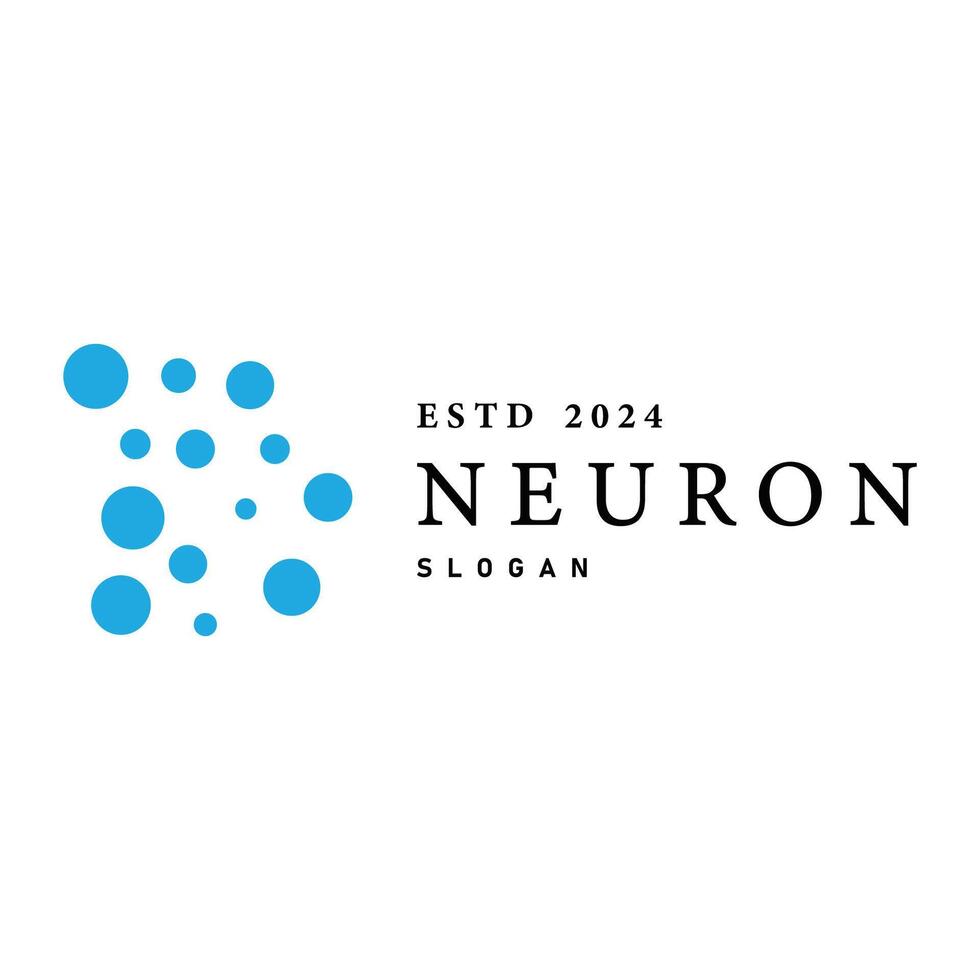 Neuron Logo, Neuron Nerve or Seaweed Abstract Molecule Design, Template Illustration vector