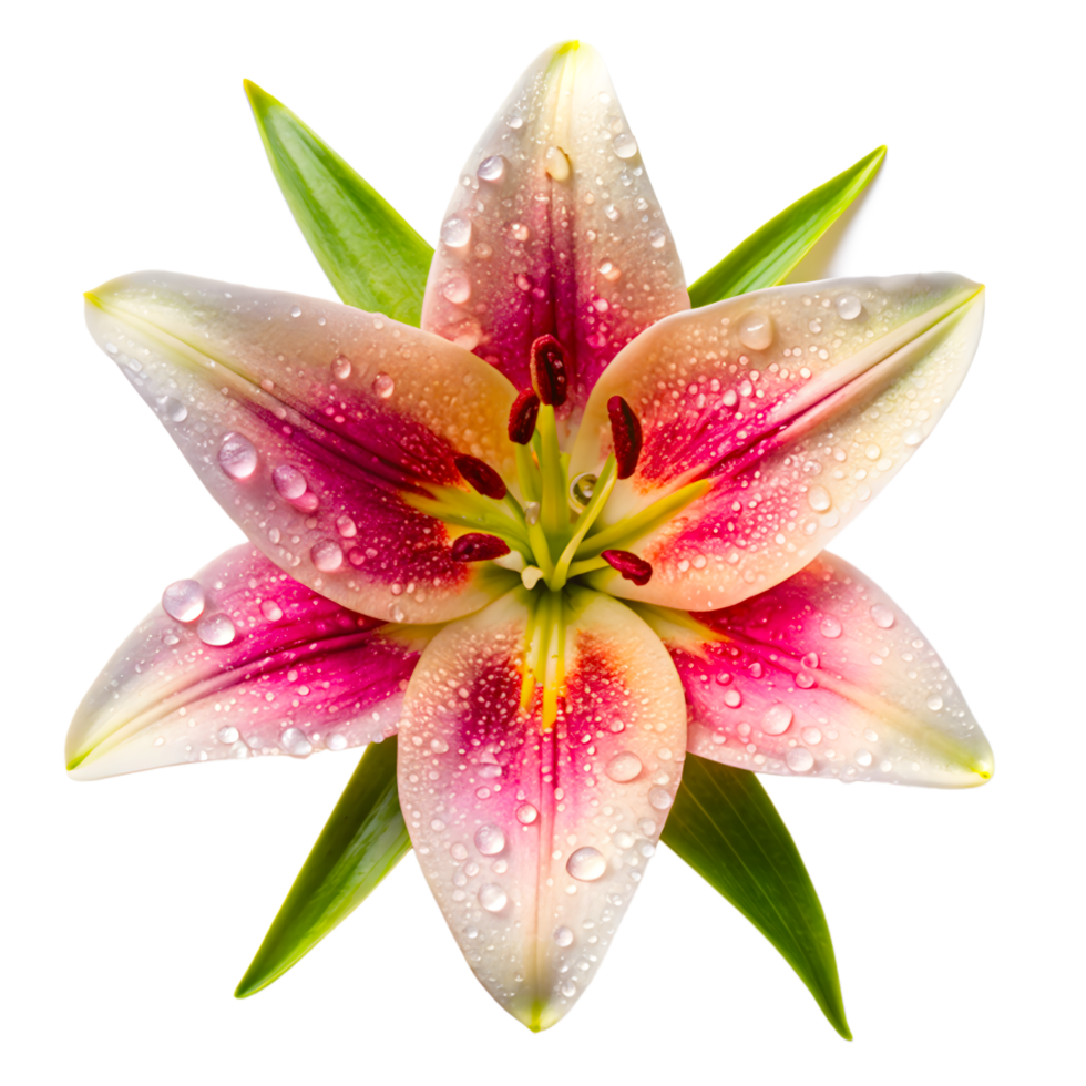 Lily With Water Droplets png