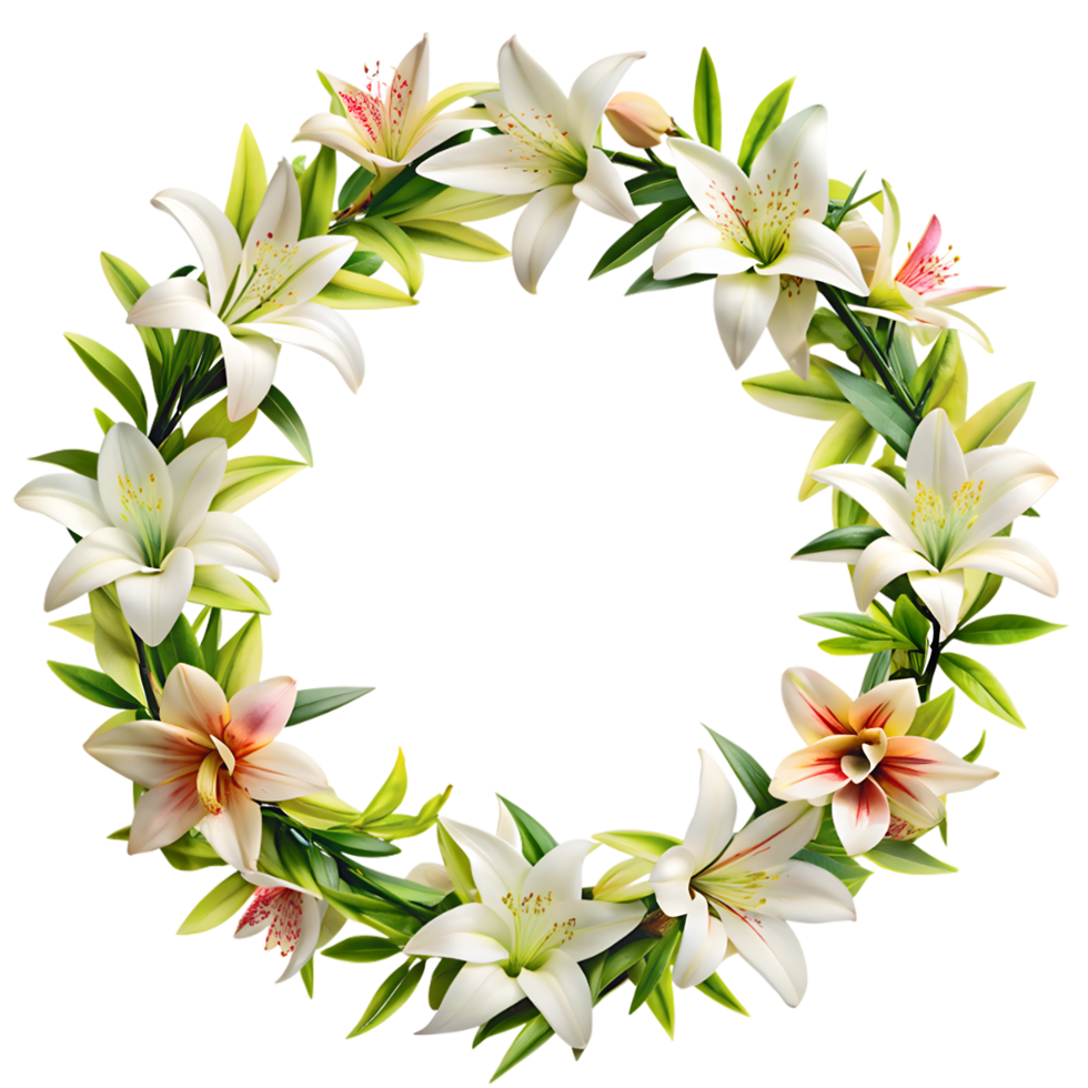 Lilies Garland for Decoration png
