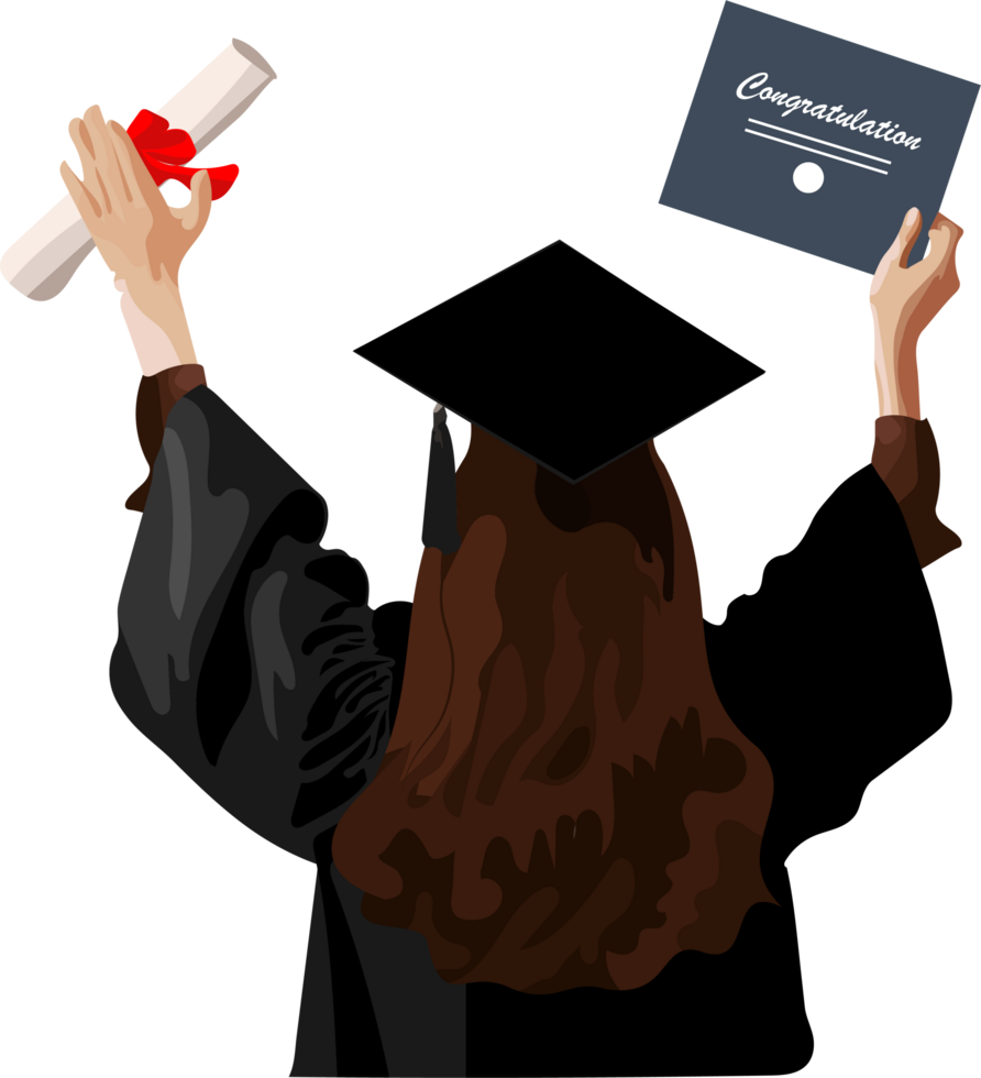 graduate with diploma png