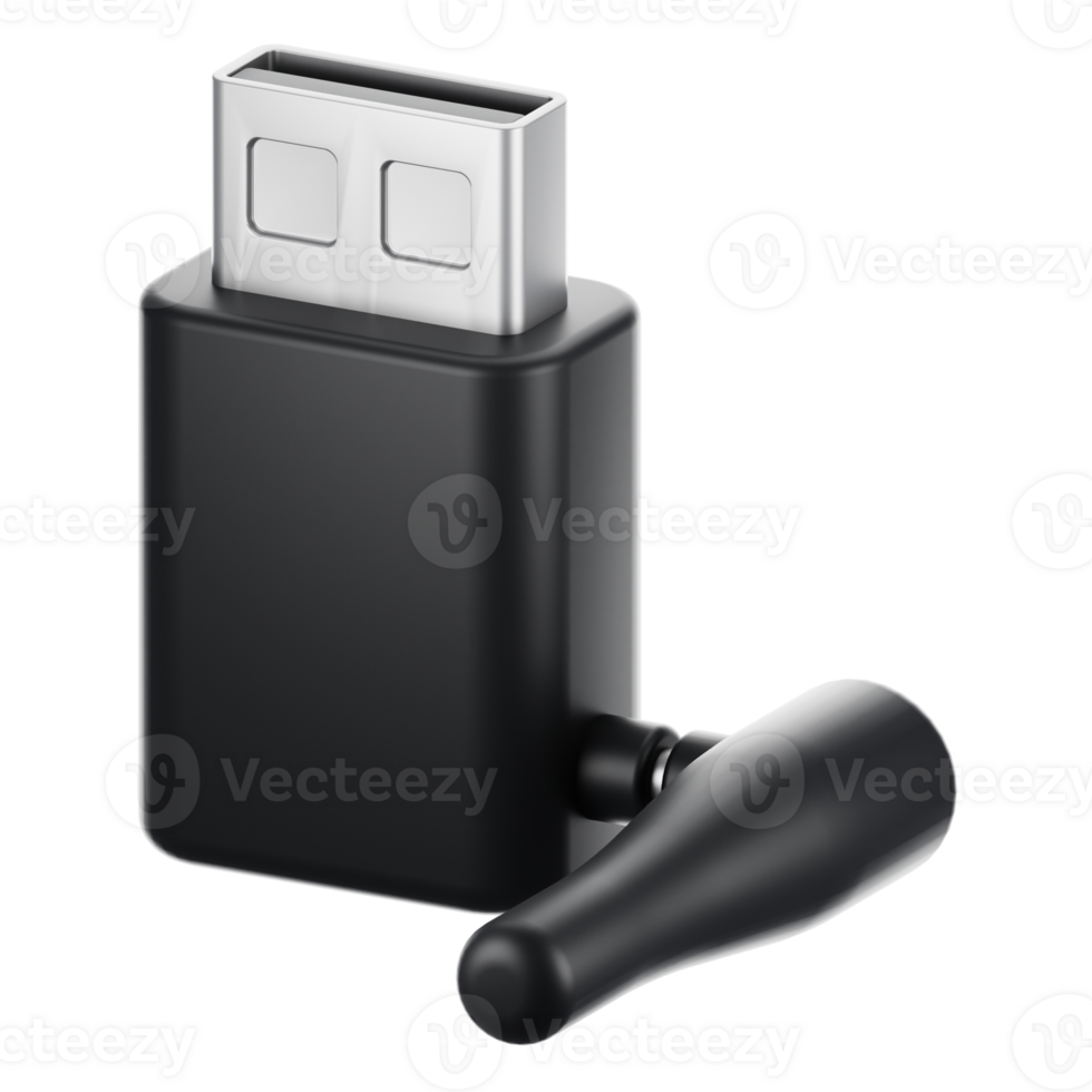 3d rendering usb wifi icon. Gadget and technology concept png